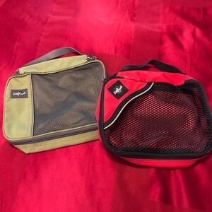 Eagle Creek Red and Olive Travel Packing Cubes - Set of 2